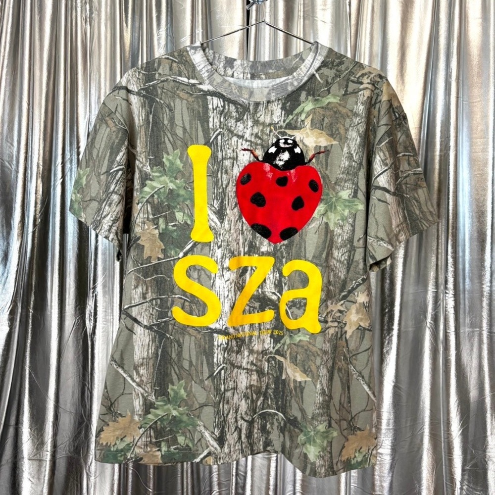 SZA Grand National Tour 2025 Realtree Camo Ladybug Tee